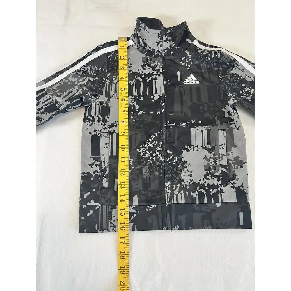 adidas 3T Full Zip Track Jacket Black Gray. Just jacket